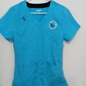 Srubstar Premium Scrubwear Set Of 2 Short Sleeve Stretch Tops.